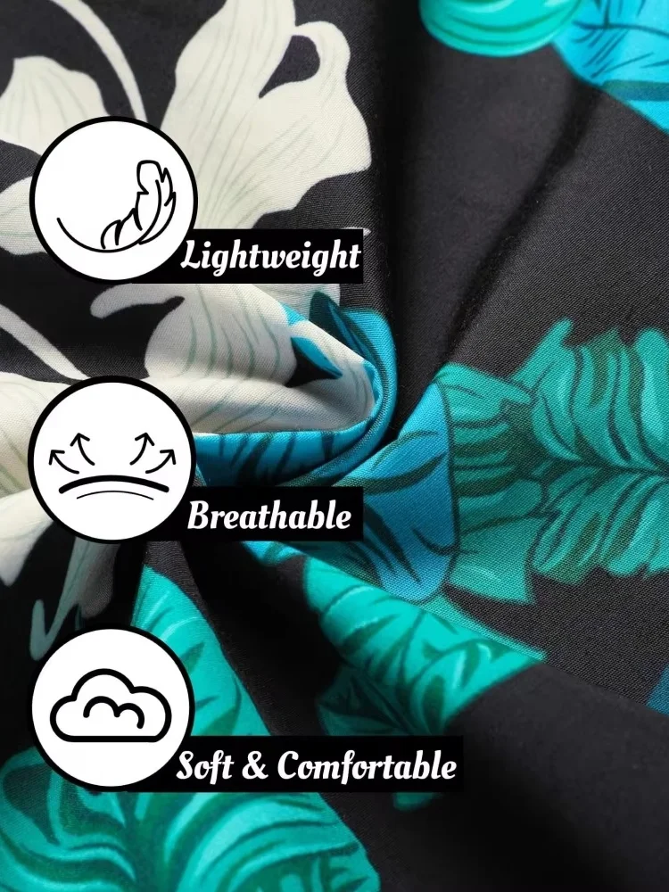 2025 قميص صيفي للرجال تصميم التلبيب دائرة السباحة الغوريلا نمط الرجال قميص كبير الحجم موضة فضفاضة شاطئ البحر ملابس الحفلات