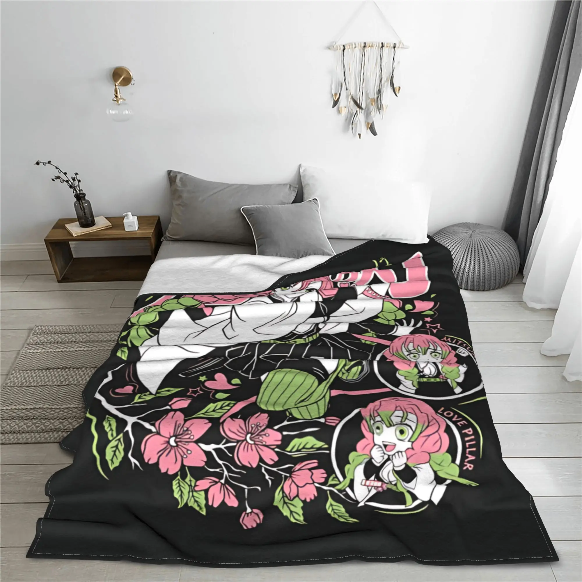 1PC Demon Slayers Blanket Throw Blanket  Novelty Warm Blanket All Season Home Gift