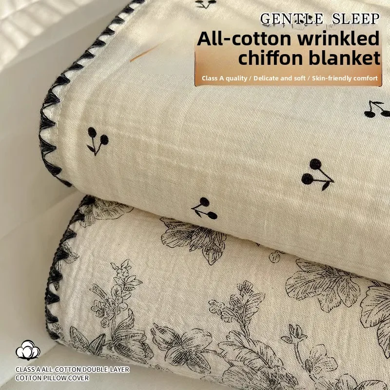 

Двухслойное одеяло из чистого хлопка класса А для офиса, для сна, маленькое, для кондиционированных помещений, летнее, прохладное, для одного или двух человек, шерстяное...