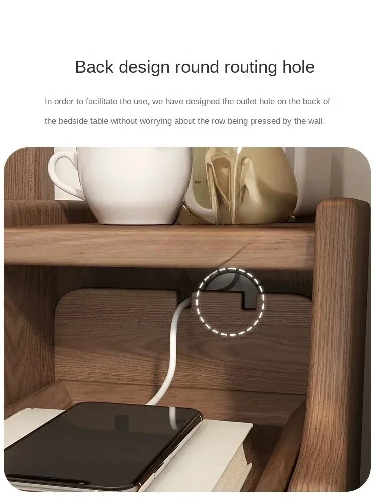 Factory Direct 2026 Solid wood bedside mini small extremely narrow bedside cabinet ultra narrow crevice rack