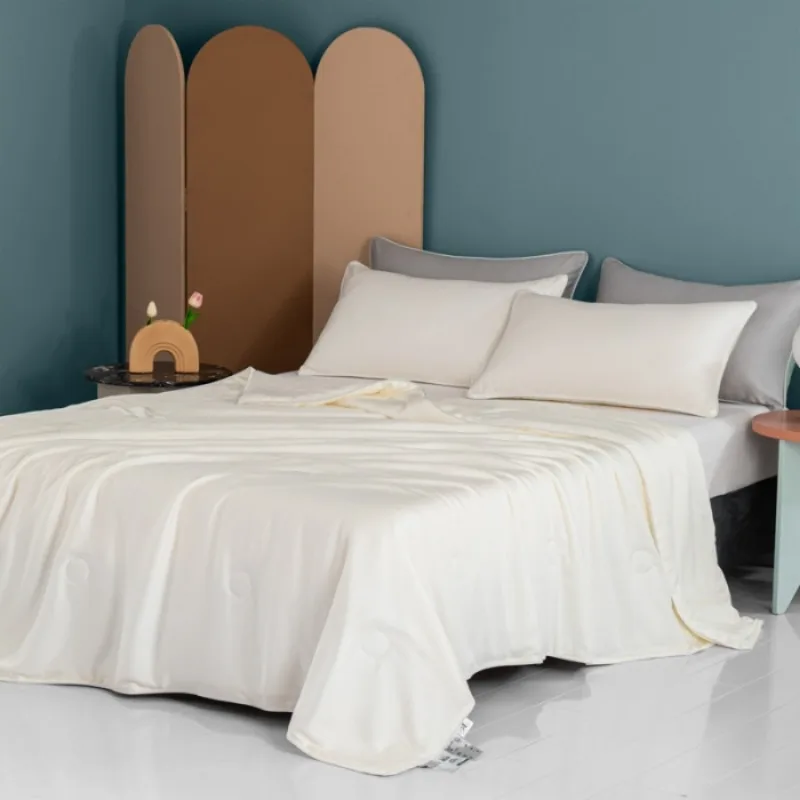 Cool and Silky Cool Summer Quilt Solid Color Air Conditioning Quilt Ice Cream Summer Quilt, No Sheets and Pillowcases
