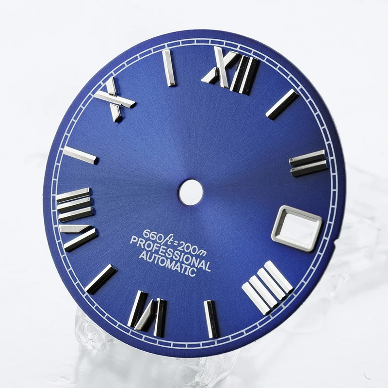 NH35 الطلب S الطلب 28.5 مللي متر قطر الأرقام الرومانية تقويم أشعة الشمس صالح ل NH35/36 ساعة يد تعمل بالحركة تعديل الملحقات