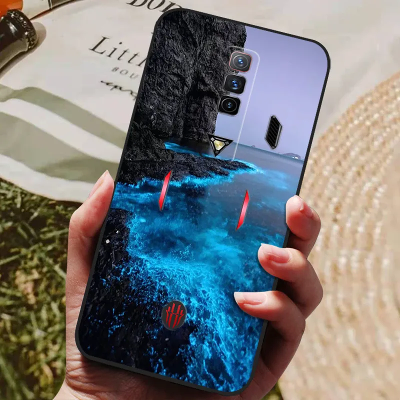 حافظة لهاتف ZTE Nubia Red Magic 7 حافظة عصرية من السيليكون الناعم من مادة البولي يوريثان الحراري للإصدار العالمي Nubia REDMAGIC 7 Pro حافظة Coque Bumper