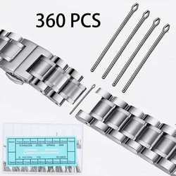 360PCS Watch Band Link Pins Watch Strap Links Beads Split Pin Connect Bar Hairpin Pin Watchmaker Repair Tool Stainless Steel