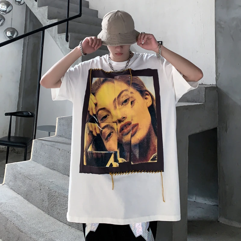 

Casual Vintage 3D Portrait Printed T-shirt T Shirt for Male/Boy Tees Tops Harajuku Hip-hop Short Sleeves Oversized Tshirt