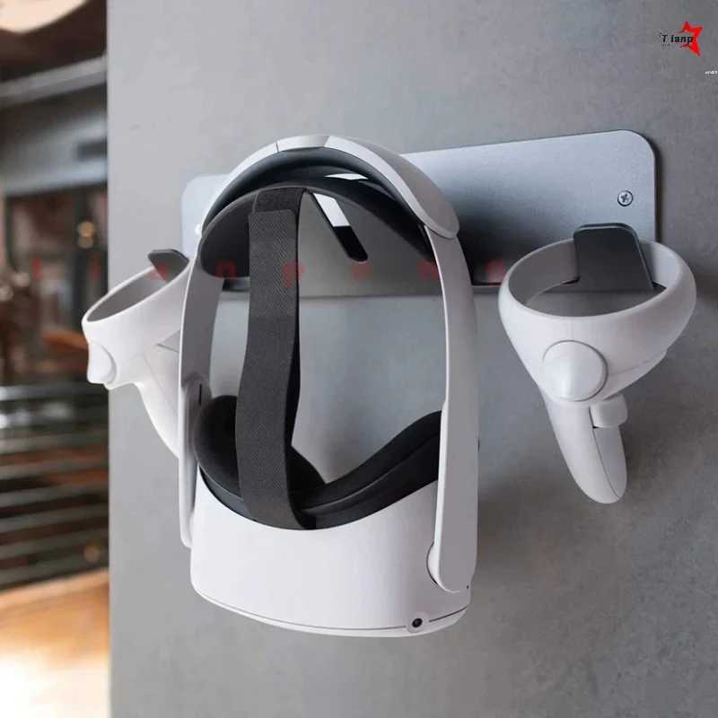 WYORESY For Oculus Rift-S For Quest For HTC Vive For Playstation VR Wall Mount Bracket Headset Cable Storage Display Equipment