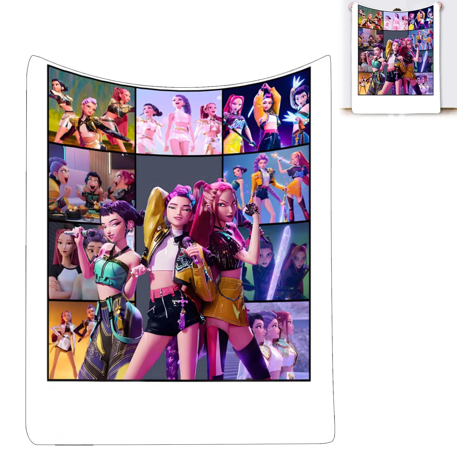 

Фланелевое одеяло Witch Hunter Corps, большое 130x150 см, мягкое аниме-фэнтезийное плюшевое одеяло для кровати, дивана, крутой подарок для фанатов геймеров