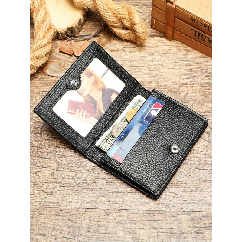 

New Cow Leather Men's And Women's Change Coin Bag Card Holder Storage Mini Bag For Man And Woman