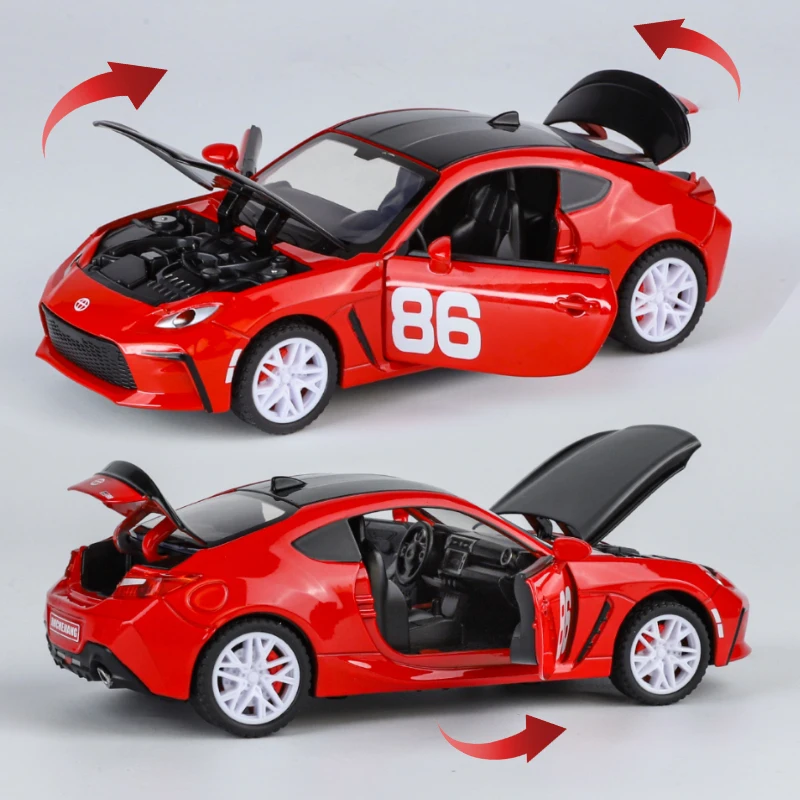 1:32 jkm toyota gt86 gr86 mf ghost 86 liga escala modelo de carro