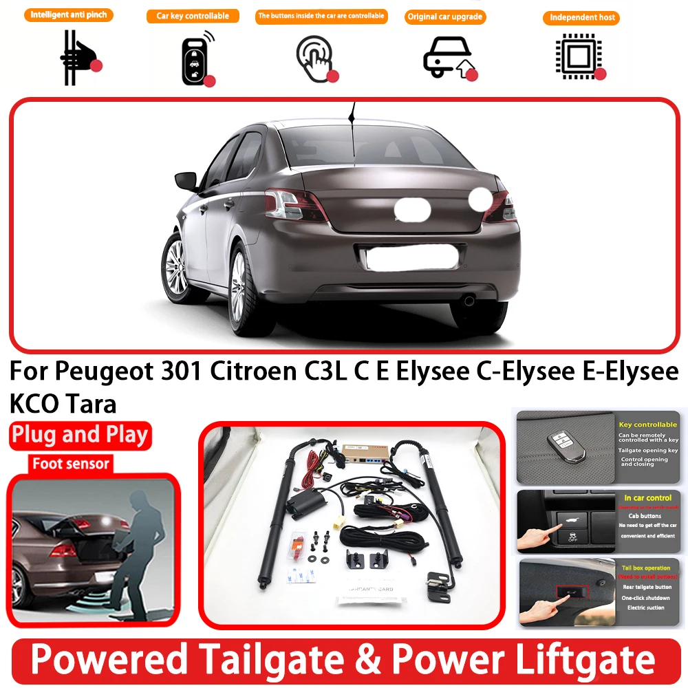 Sistema de Apertura Eléctrica de Maletero Trasero para Peugeot 301, Citroën C3L, C-Elysée, E-Elysée, IKCO Tara OEM