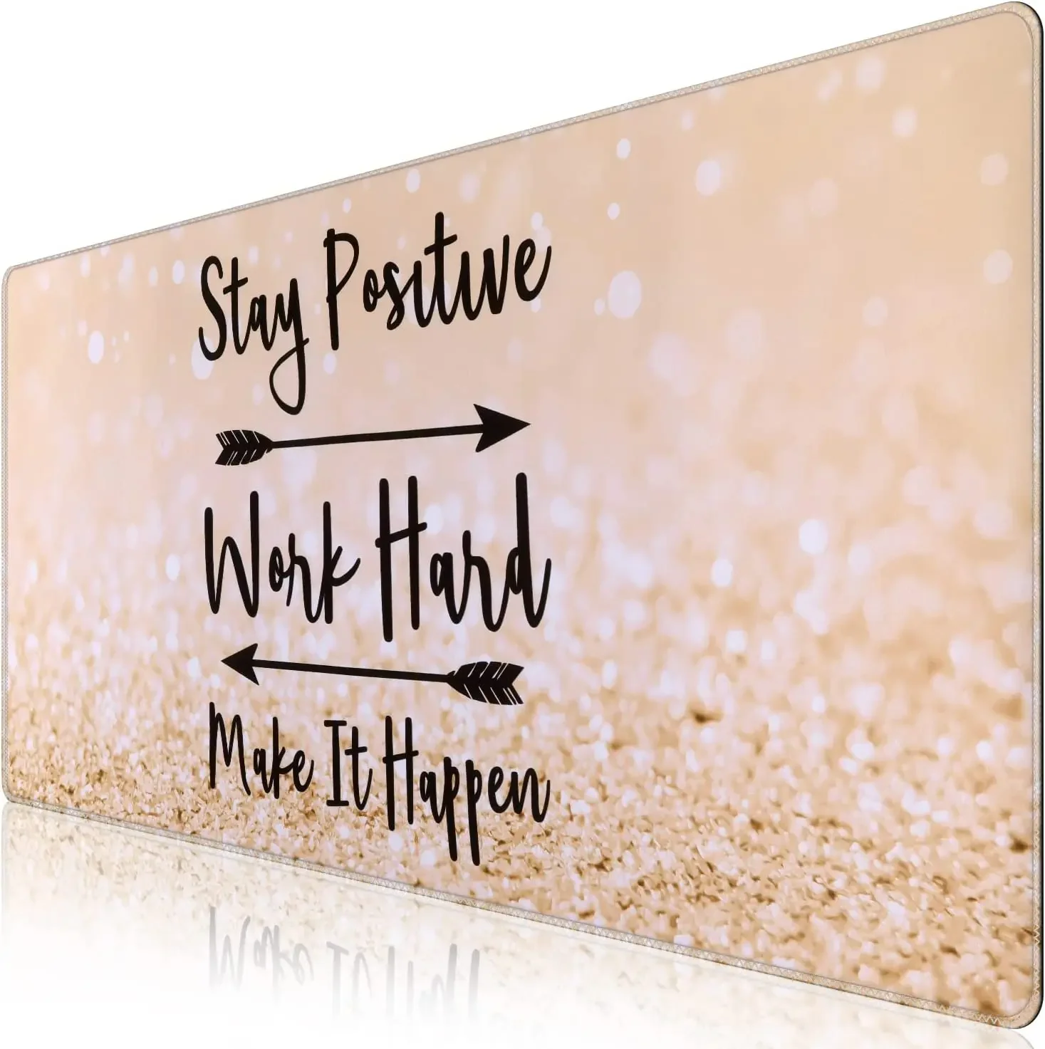 

Extended Mouse Pad 35.4x15.7 in Large 3mm Non-Slip Rubber Base Mousepad with Stitched Edges Waterproof Desk Pad Positive Sand