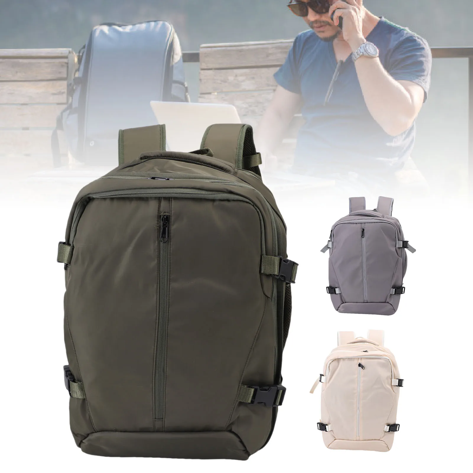 

Вакуумный рюкзак с кодовым замком, дышащий ремень для багажа, расширяемый рюкзак для ручной клади от 36 до 55 л, разделение для влажной и сухой уборки для путешествий