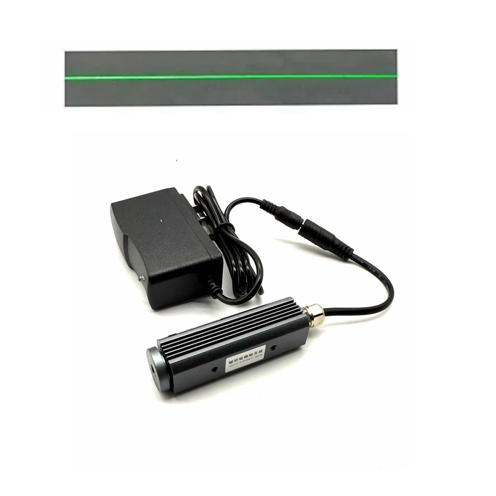 With 5V Power Adapter 532nm 50mw Green Laser Diode Line Module 25 * 75mm