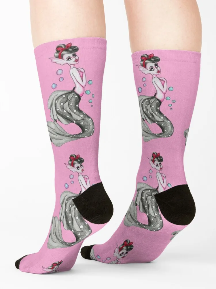 جوارب حورية البحر من Rockabilly، جوارب رياضية كروسفيت، هدايا للأطفال، جوارب للفتيات والرجال