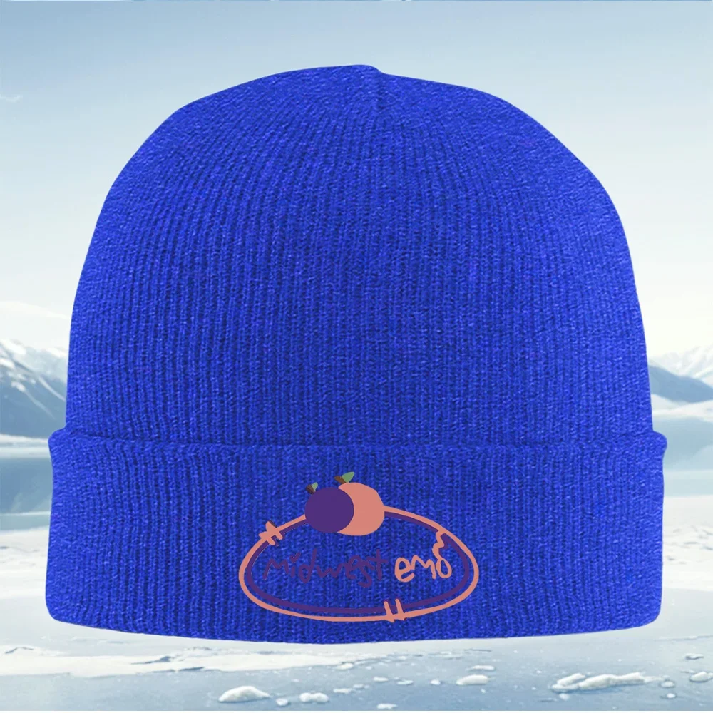 Gorro de punto Unisex con diseño emo de fruta ovalada para hombre y mujer, gorro, Jersey, gorro térmico cálido para invierno, Na