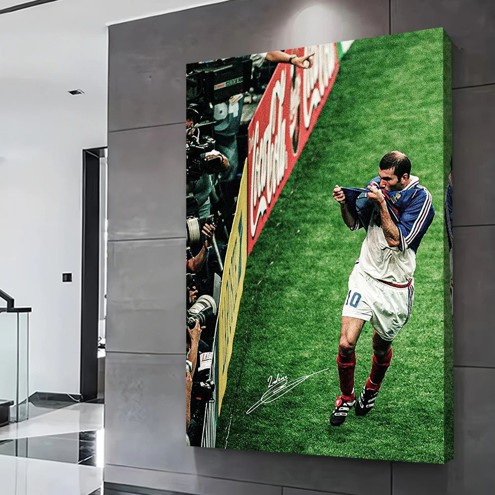 Zinedine Zidane Poster Customizable Printed Canvas Painting for Pictures Wall Art Decoration Living Room Home Decor Items Mural