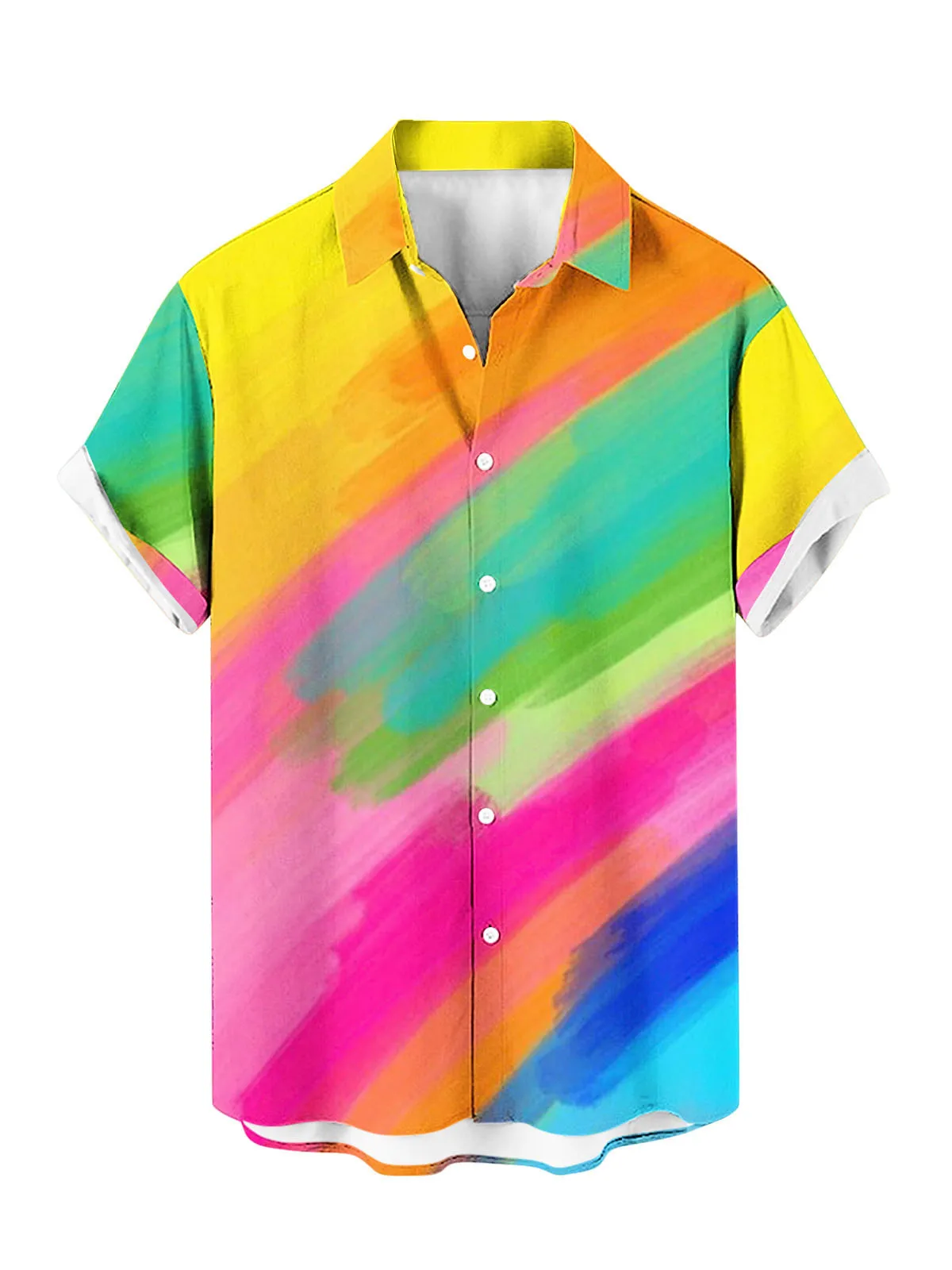 

Мужская ort Sve irt с радужным принтом, летняя пляжная одежда Vaion, повседневное дышащее волокно из полиэстера, молодежная молодежная одежда свободного покроя irt