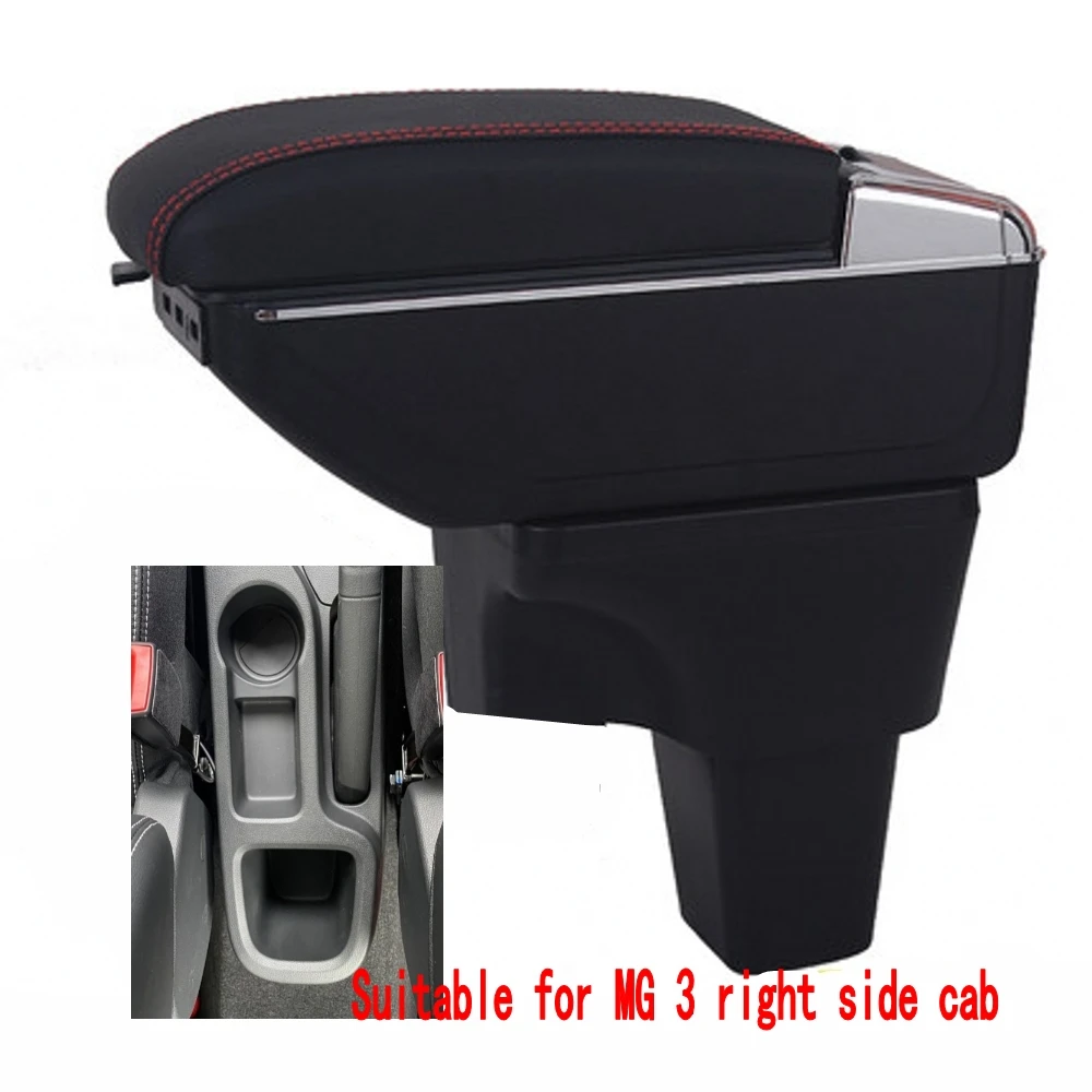 For MG MG 3 armrest box central Store content box with cup holder ashtray USB Australian right driving