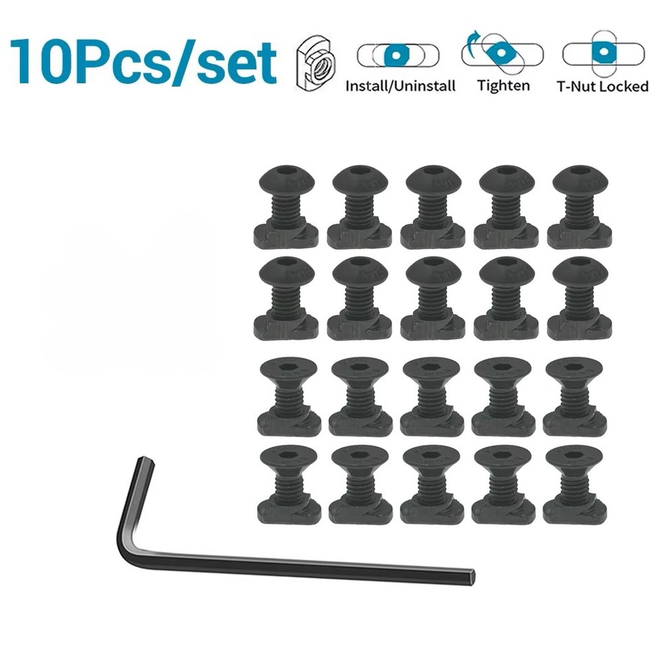  10Pcs Mlock Screw Nut Replacement Set for Mlock Handguard Rail Hand Finger Stop Light Mount Hunting Gun Accessories 