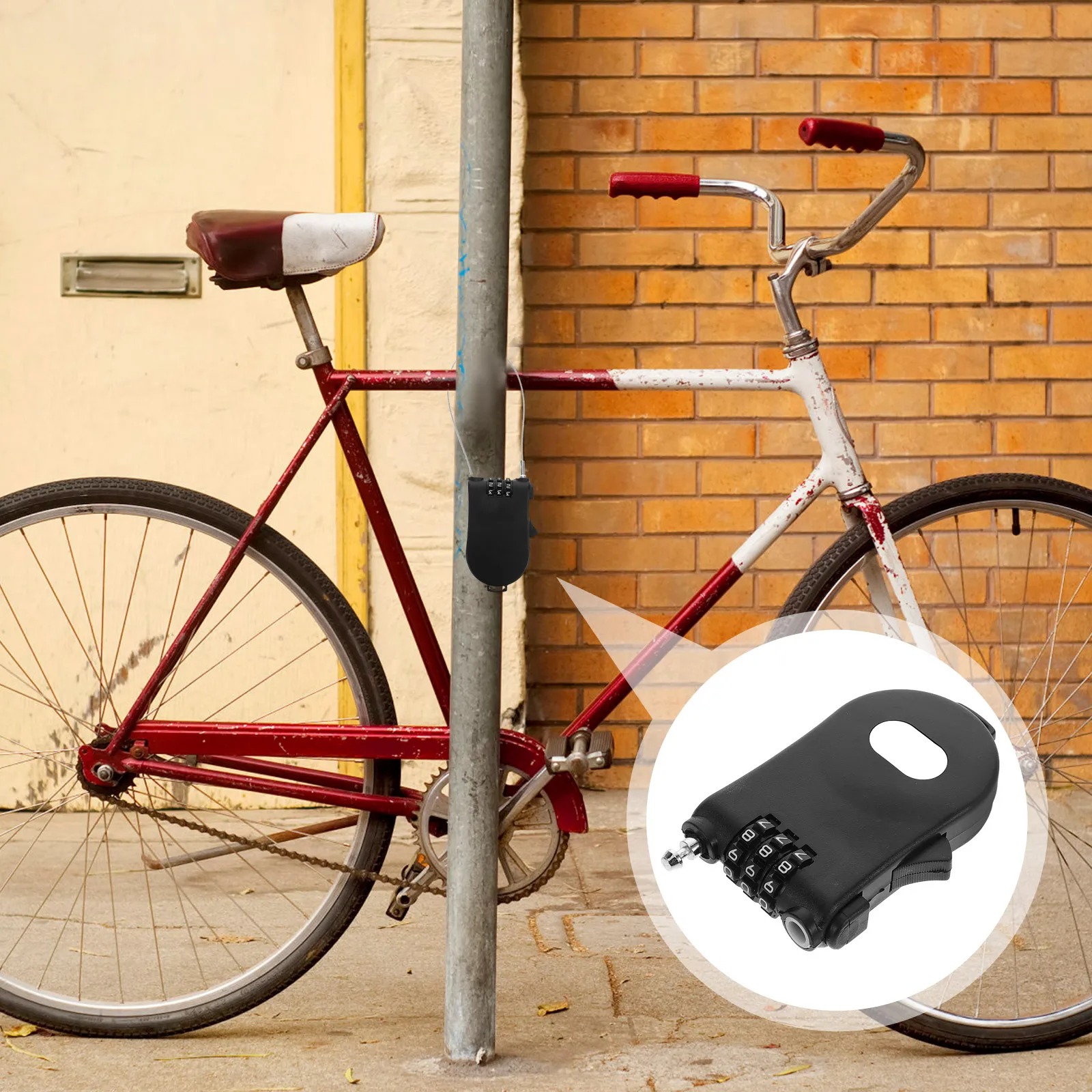 

Retractable Steel Cable Combination For Bike Luggage Suitcase Snowboard Skateboard Stroller Travel Security Tsa