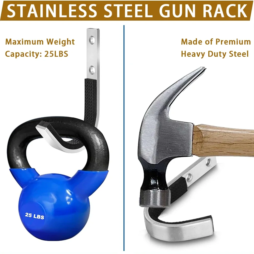 رف بندقية أفقي جدار جبل J-هوك بندقية بندقية الرماية القوس الشماعات السنانير مع الحشو الناعم الصيد الملحقات