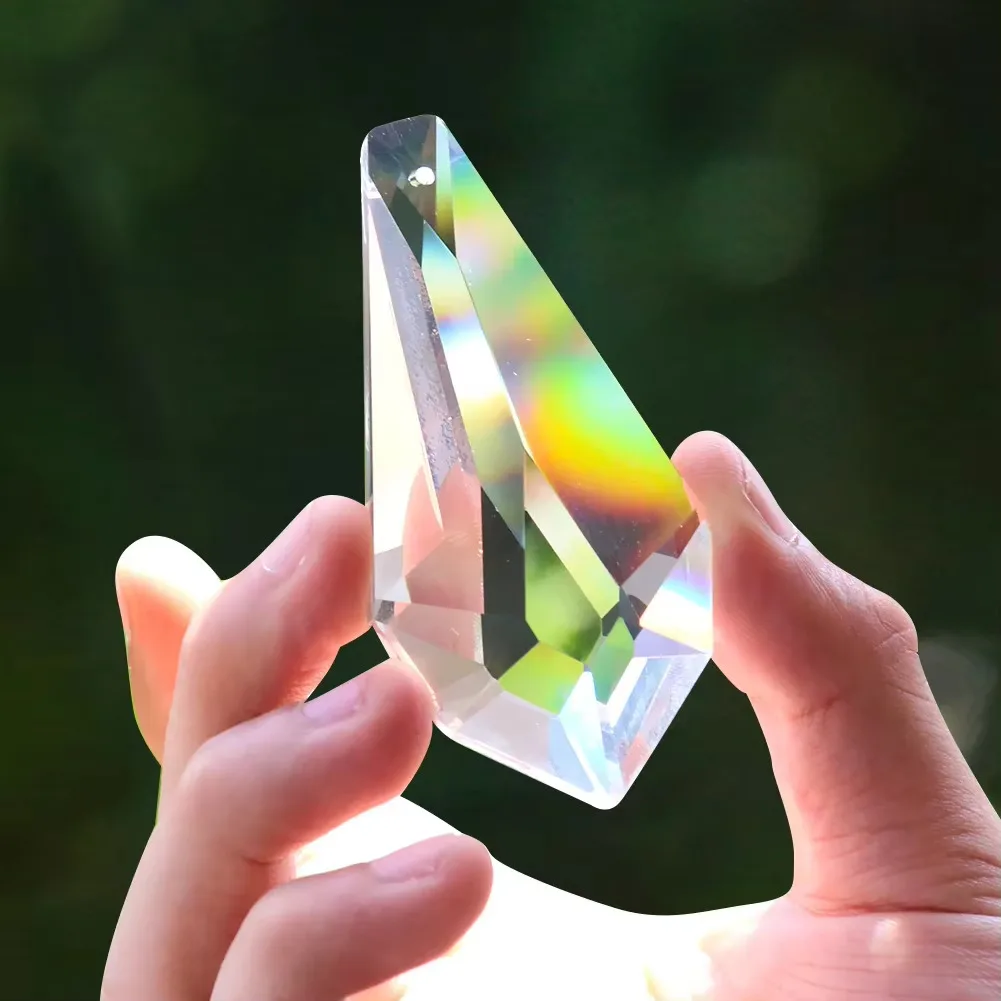 

75mm Clear Arrowhead Crystal Prism Pendant Sun Catcher Faceted Chandelier Crystals Christmas Decor Wedding Hanging Ornament