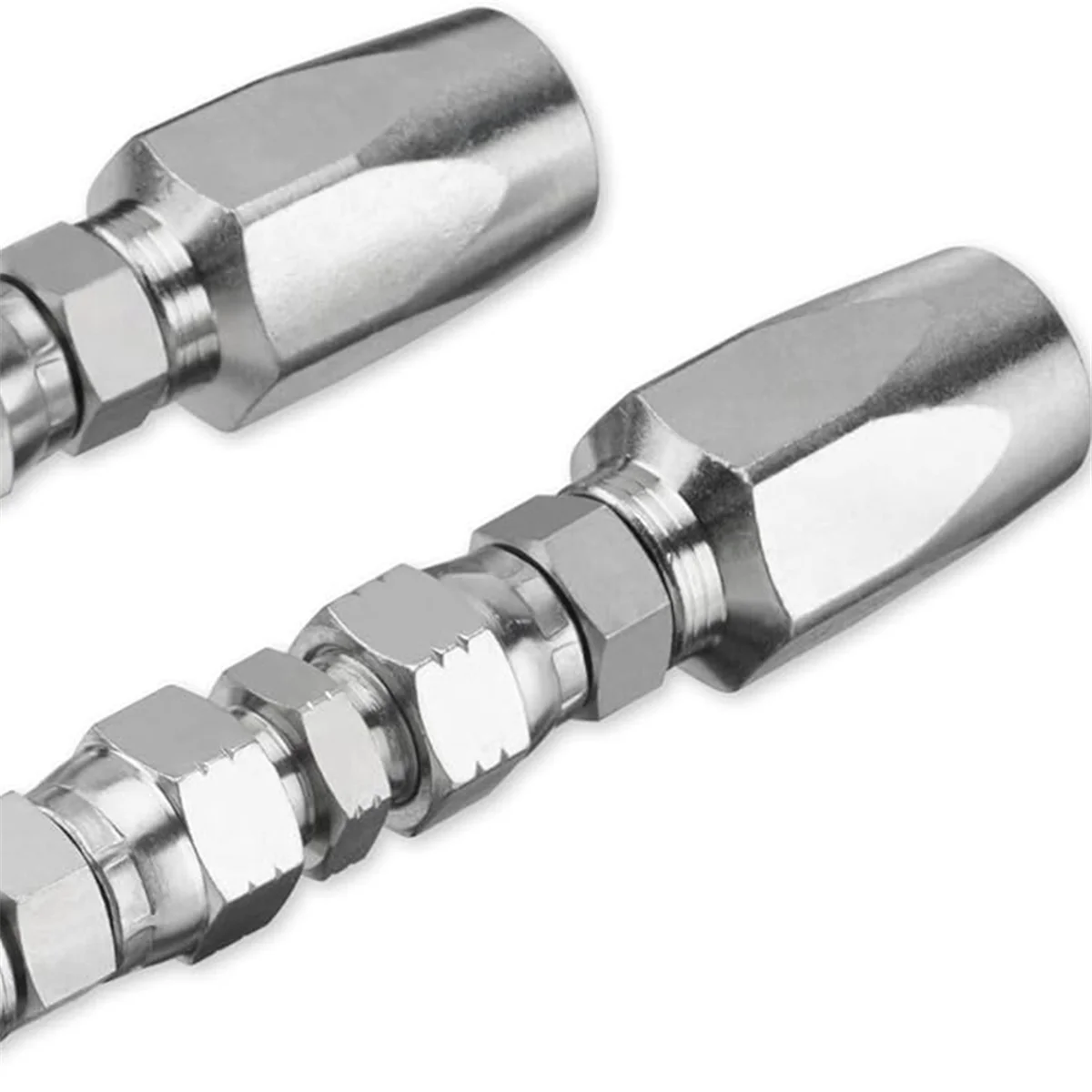 GIGI 2pcs Hydraulic Hose Repair Kit, Reusable, 2-Wire Reusable Hydraulic Repair Fitting 3/8Inch