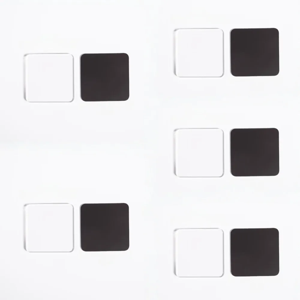 

5pcs High Transparency DIY Fridge Magnet Round Self-adhesive Refrigerator Sticker Material Pack Square Acrylic Photo Magnet