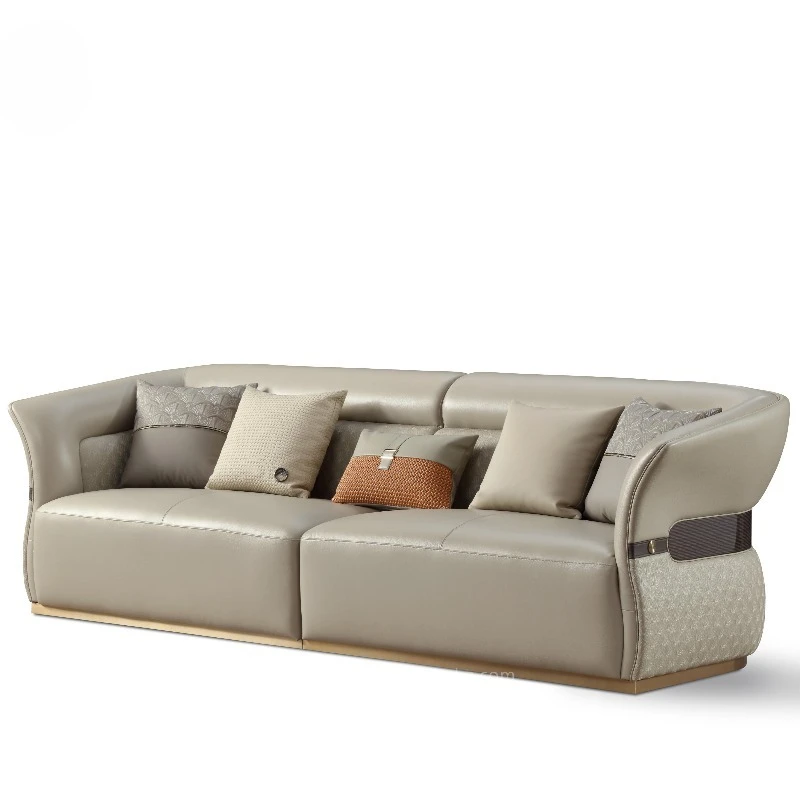 *Luxury Villa Living Room Sofa, Luxurious Middle Eastern Living Room Light White Warm Sofa, Customized Multi Person Sofa