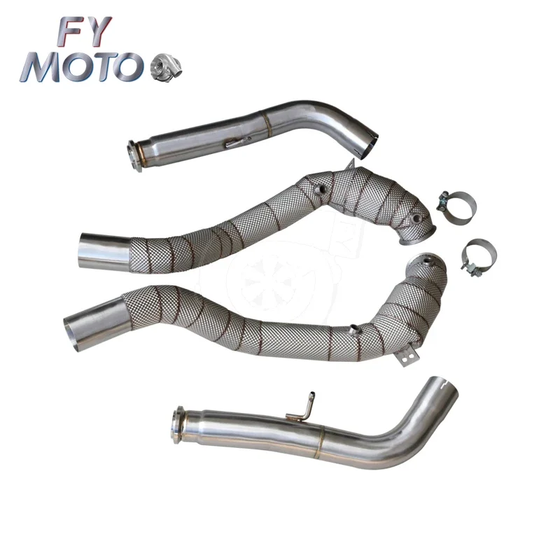 Exhaust catted downpipe for Mercedes Benz AMG G63 G500 G-class W464 2018+ with heat shield