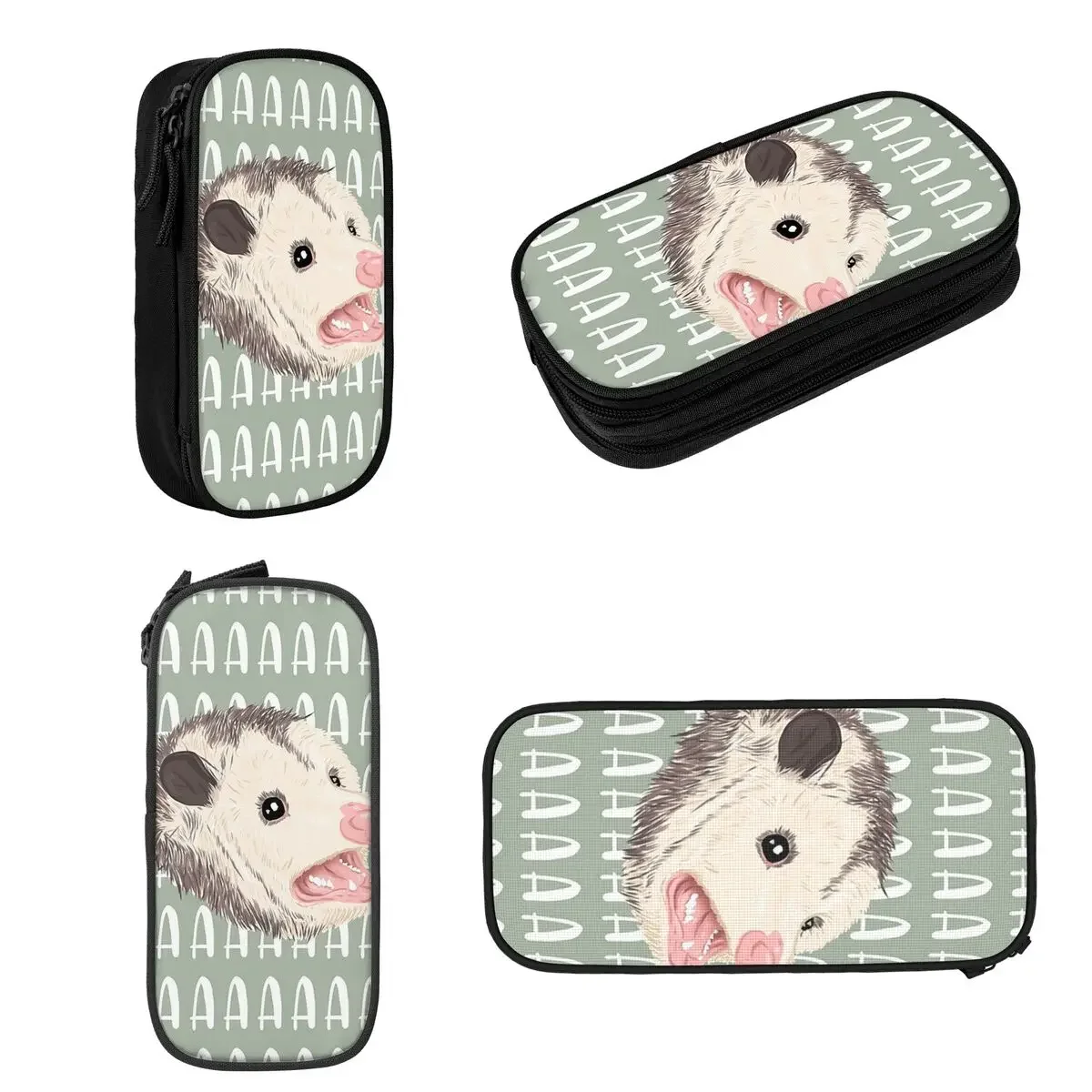 Trashy Screaming Opossum Possum Scream Pencil Cases Large Storage Pen Bags Pen Box Pencil Pouch For Boys Girls School Office