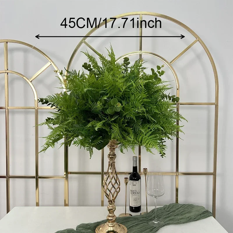 النباتات الخضراء كرة زهرية اصطناعية الورد الأبيض ترتيب الخضرة الزفاف الديكور الجدول محور كرة زهرية الطريق الرائدة #4