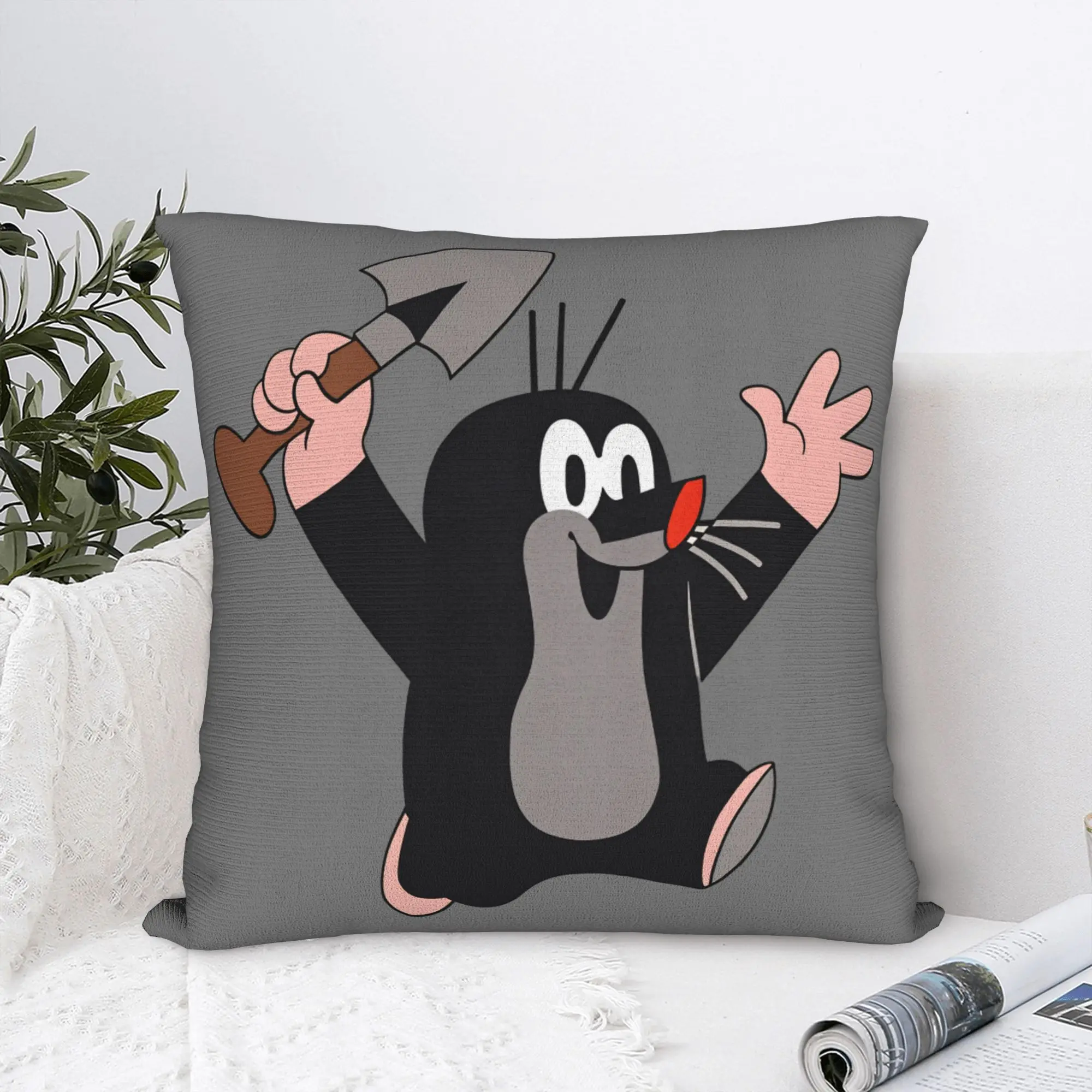 Printed The Little Mole Krtek Pillowcase Polyester Cushion Cover Gift Cartoon Throw Pillow Case Cover Bed Square