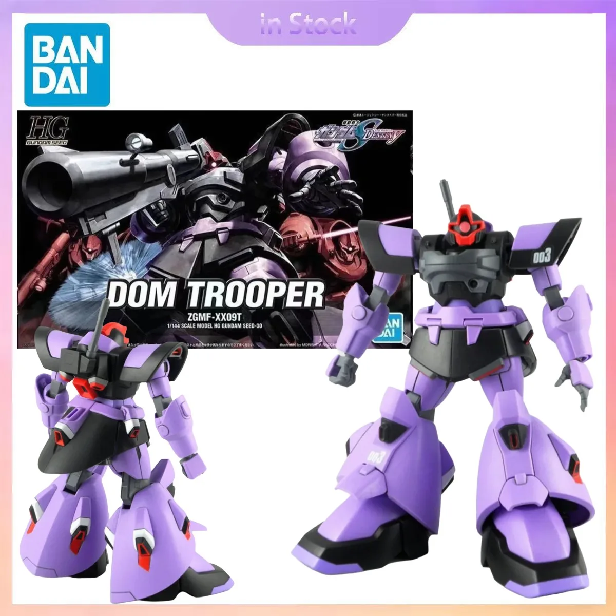 

Original Bandai Genuine In Stock HGUC 1/144 ZGMF-XX09T Dom Trooper Gundam Anime Collection Action Figure Model Kits Toys Gifts