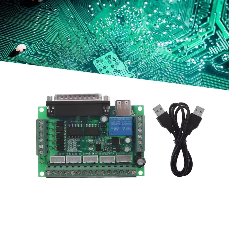 MACH3 Engraving Machine 5 Axis CNC Breakout Board With Optical Coupler For Stepper Motor Drive Controller Durable
