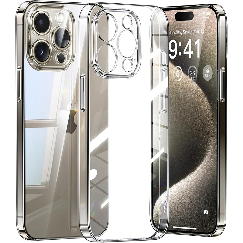 

Transparent Silicone Soft Phone Case For iPhone 16e 16 15 14 13 12 11 Pro Max Plus Mini Ultra Thin Back Cover Clear Slim Shell