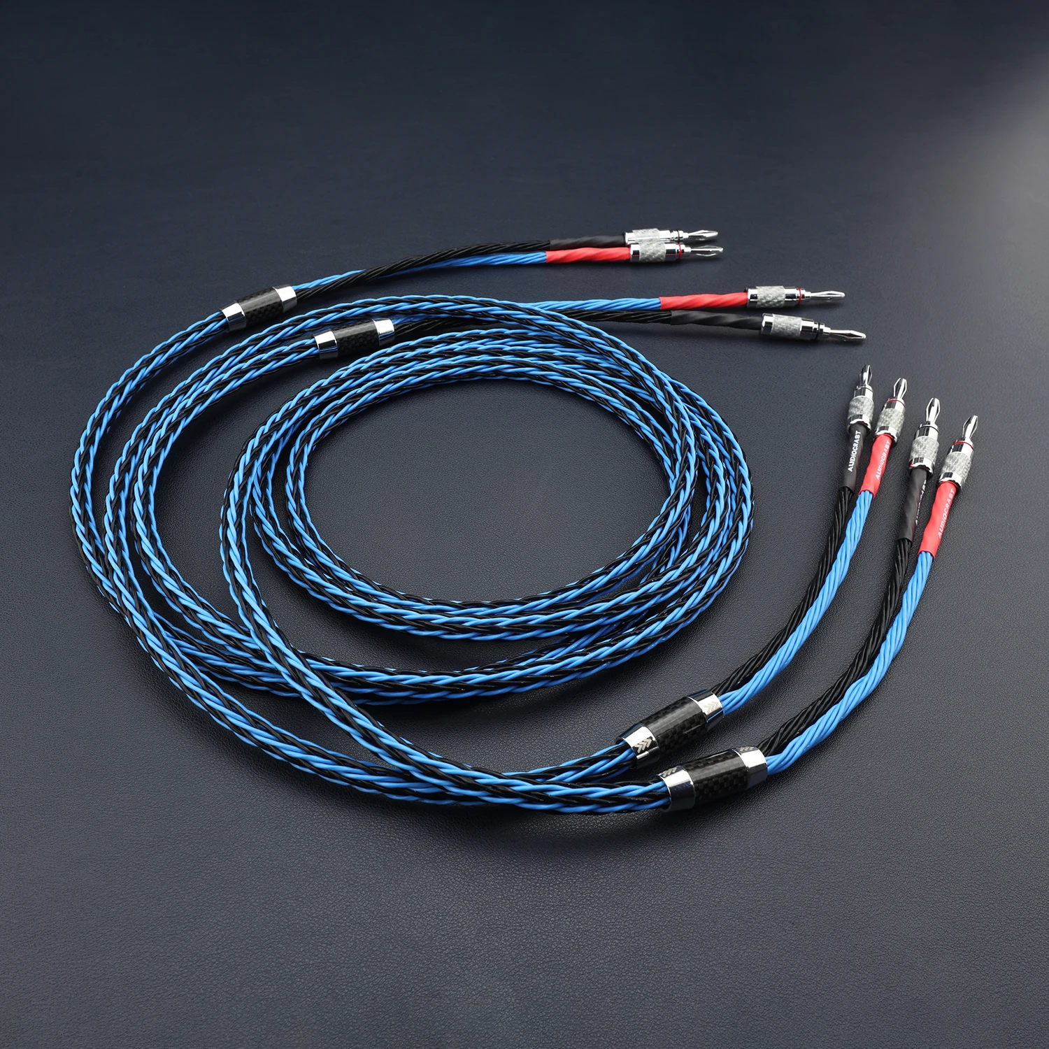 Audiocrast HIFI Audiophile Speaker Cable Pair 8TC 16 Cores OCC Copper Twist Loudspeaker Wire for Amplifier CD Player Turntable