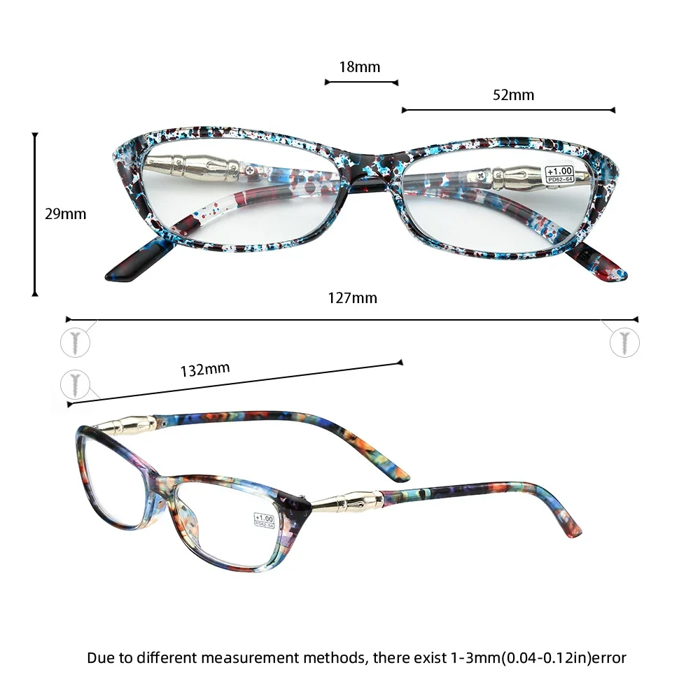 Messhow Reading Glasses Women\'s Glasses Metal Vintage Eyeglasses Cat Eye Bio Based Gafas De Lectura Presbyopia +1.75 1679
