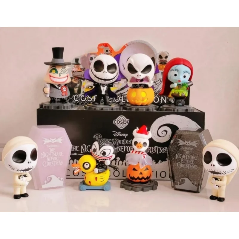 

Genuine Hot Toys The Nightmare Before Christmas Blind Box Figures Jack Sally Cosbi Collectible Figurine Doll Holiday Decor Gifts