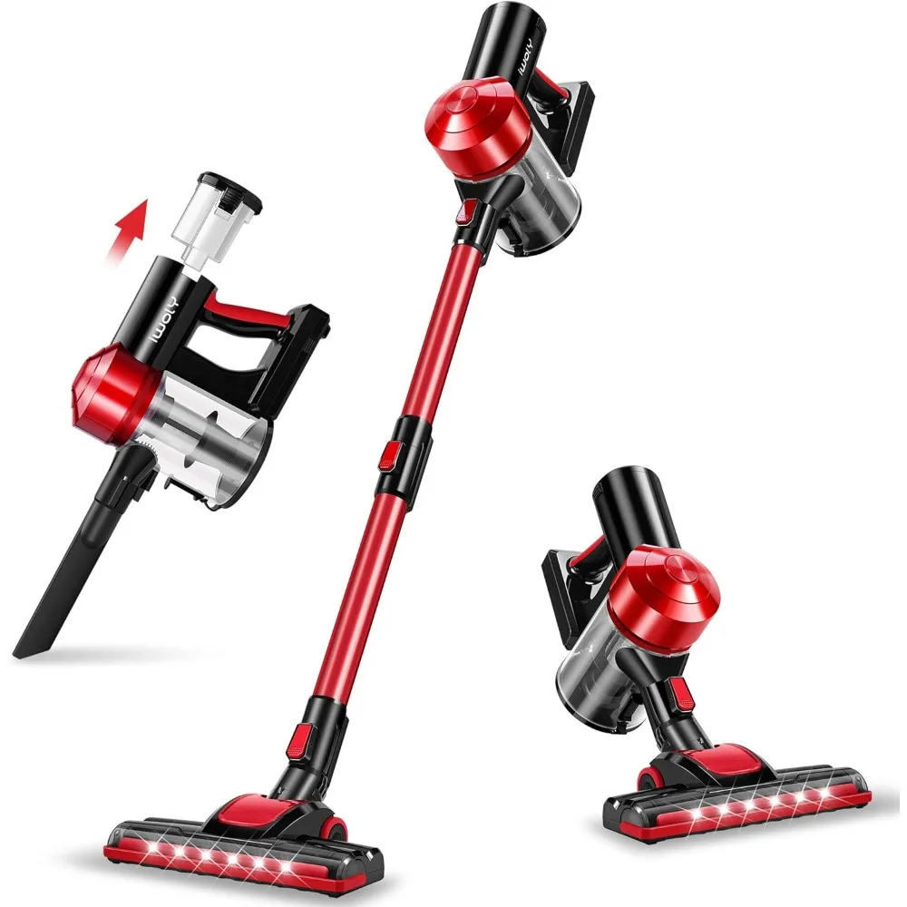

C150 Cordless Vacuum Cleaner Rechargeable with 2200mAh Detachable Battery, 18000Pa Cyclone Vacuum with HEPA Filter, Lightweight