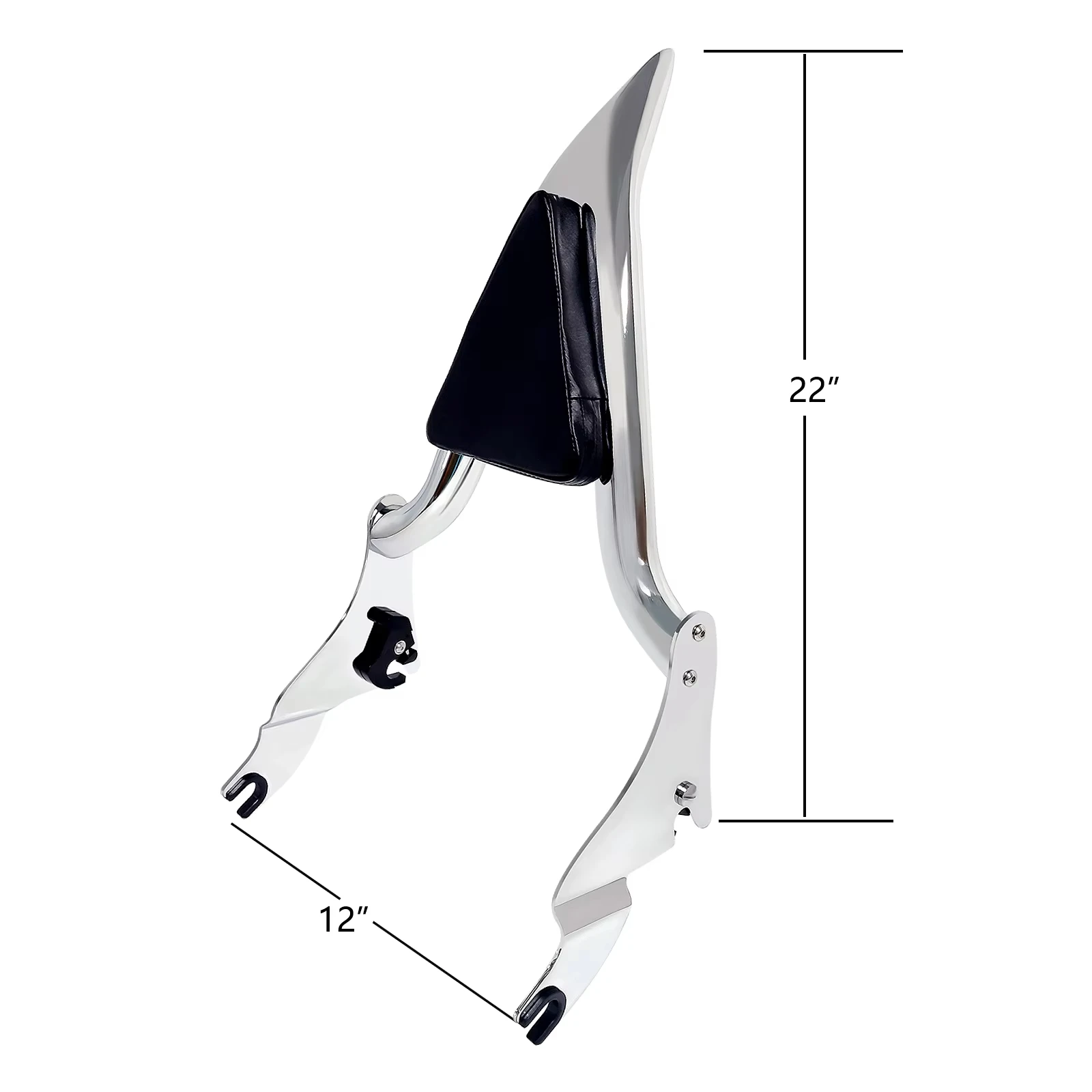 For Harley Touring Road King Street Glide Ultra Electra CVO 09-26 Detachable Motorcycle Rear Backrest Sissy Bar & Luggage Rack