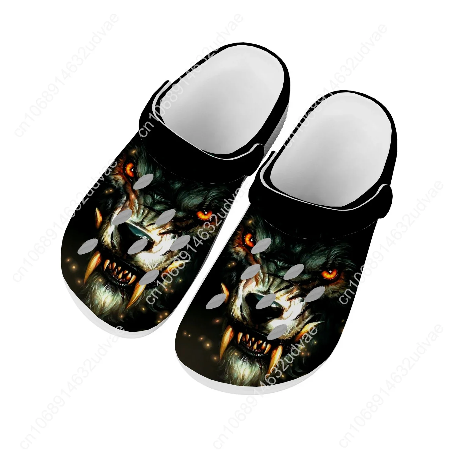 Wolf Water Shoes Men Women Teenager High Quality Home Garden Clogs Custom Sandals Beach Breathable Hole Slippers