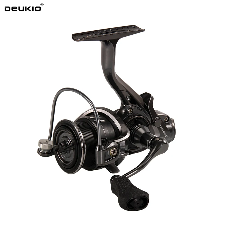 DEUKIO 2026 Small Double Brake Design Fishing Spinning Reel for Carp Feeder Ice Fishing Wheel 5+1BB 5.1:1 Gear Ratio Freshwater