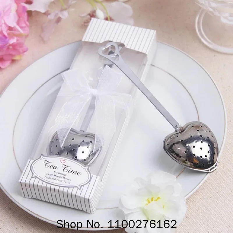 

20pcs/lot Stainless Steel Heart Shape Tea Infuser Tea Ball Novelty Tea Party Supplies Wedding Gifts for Guests Wedding Favors