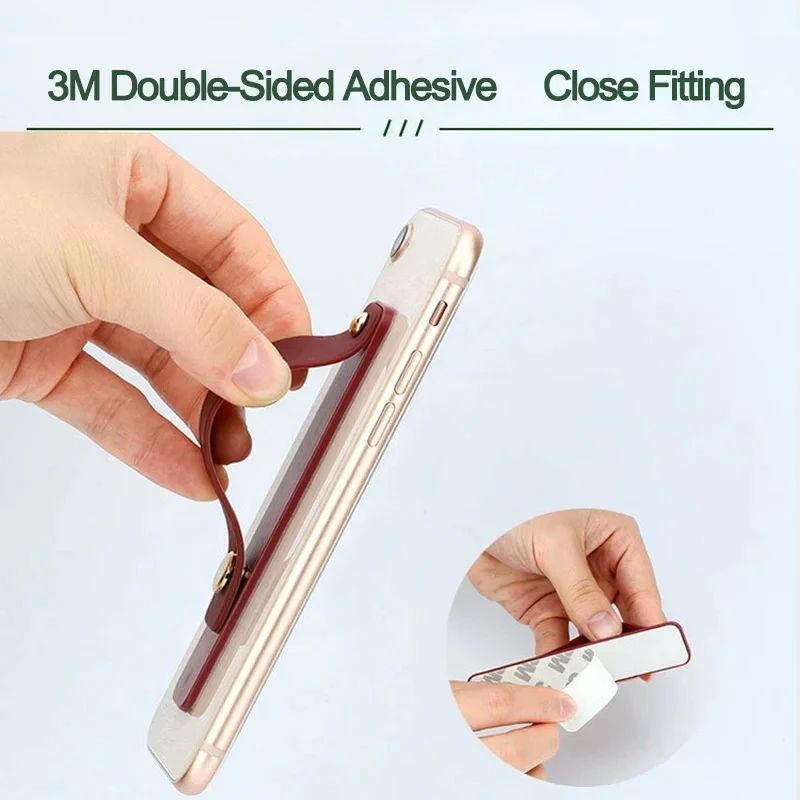 Handgelenk Band Hand Band Finger Grip Handy Halter Stehen Push Pull Universal Einfarbig Telefon Buchse Halter für iPhone Xiaomi – Detail 5