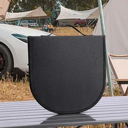 Outdoor camping picnic bag stainless steel tableware set bag Oxford cloth folding portable storage bag