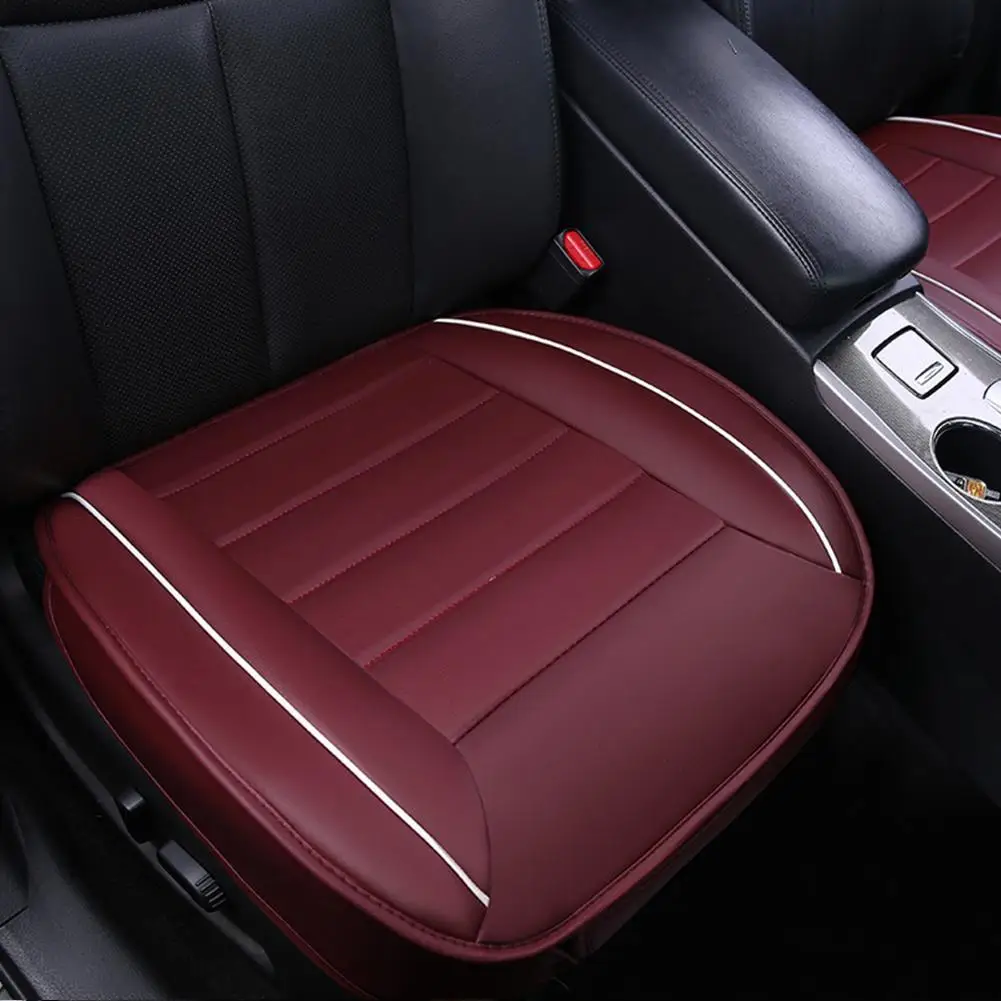 Ultra-Luxury Car Seat Protection Single Seat Without Backrest PU Senior Leather Seat Cover Odorless For Most 5-seat Sedan SUV