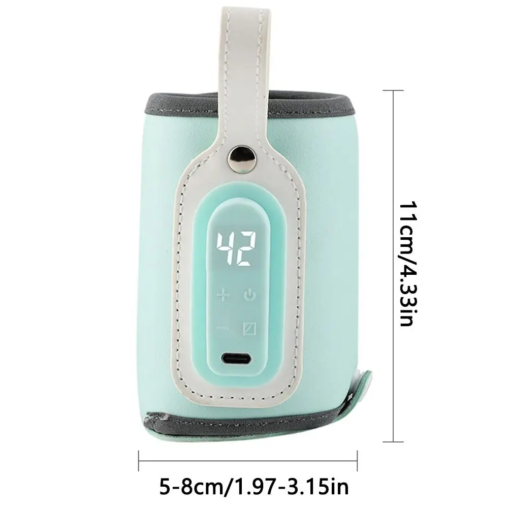 LED Display Portable Baby Bottle Warmer Temperature Adjust 24H Constant Temperature Milk Bottle Insulation Sleeve Easy To Clean
