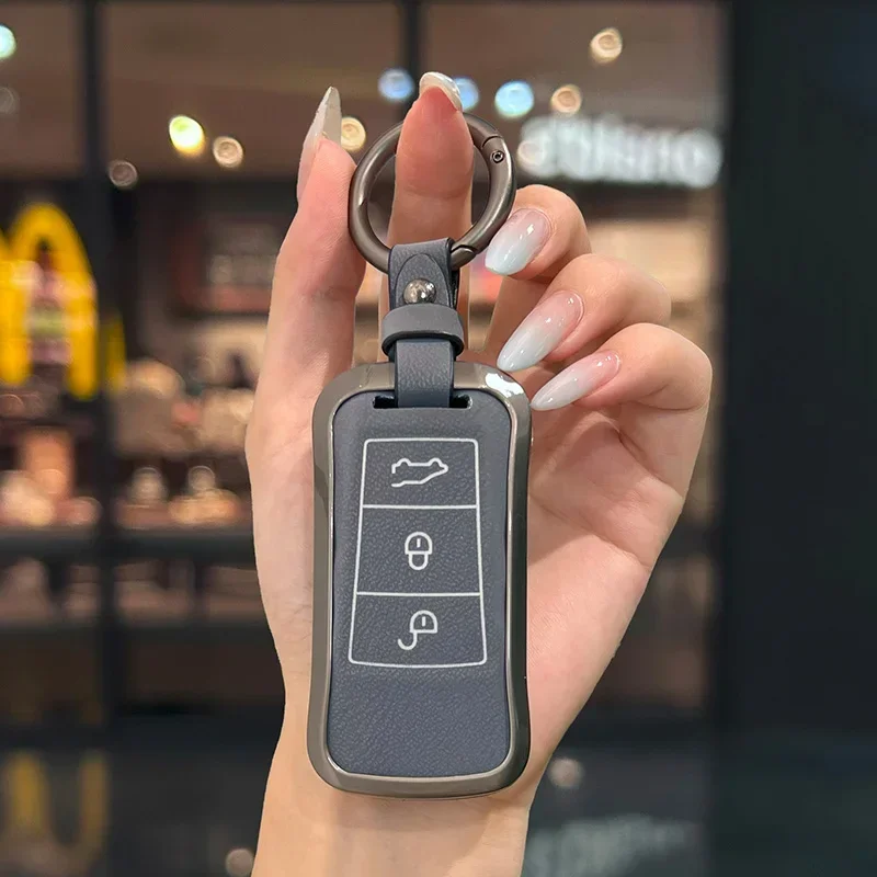 Per Porsche Cayenne GTS Panamera Carrera GT3 2 3 Pulsante Flip A Distanza In Lega di Zinco Chiave Dell'automobile Della Copertura Della Protezione Accessori Caso Portachiavi