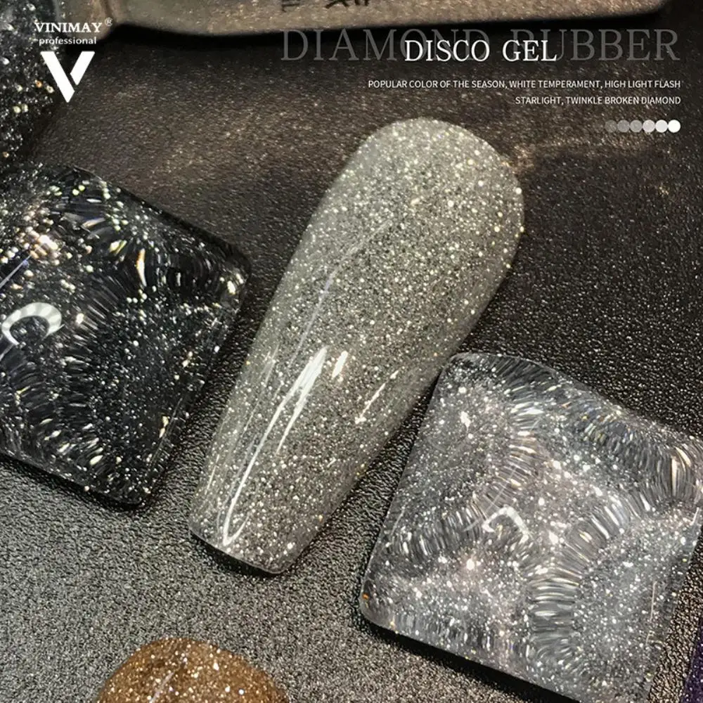 جل أظافر لامع لامع ، طلاء أظافر لامع عاكس ، طلاء أظافر بالنقع بالأشعة فوق البنفسجية ليد ، فن الأظافر